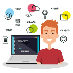 軟件語言程序員頭像 計算機軟件開發的視覺符號與職業標識